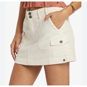 Roxy Utility Mini Skirt Small Cream